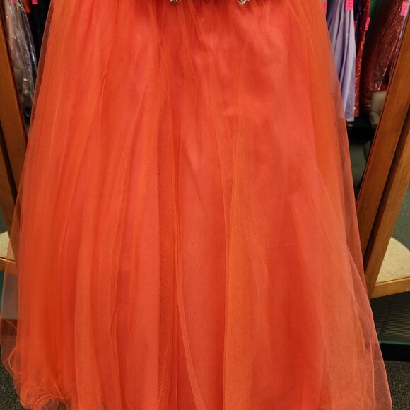 Precious Formals O10572 Size 2 Coral Prom Dress/Evening Gown - Picture 3 of 8